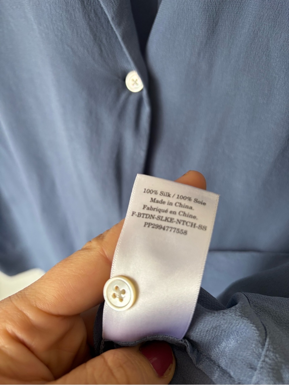 Everlane Notch Short-Sleeve Button-Down Shirt in Slate Blue - Picture 5 of 8